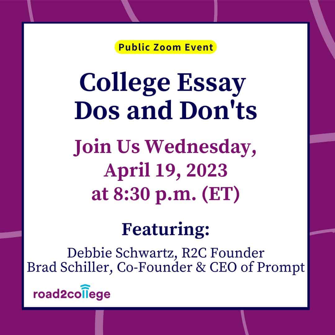 College Essay Dos and Dont's - 4/19/23 at 8:30pm ET