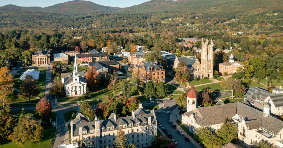 Aeriel photo of Williams College
